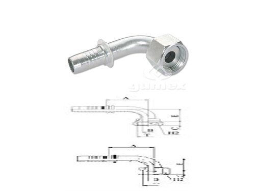 Koncovka ORFS 90° DN6, prevlečná matica 9/16"-18 CAT, typ M22493